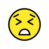 Persevering face - OpenMoji