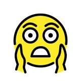 Face screaming in fear - OpenMoji