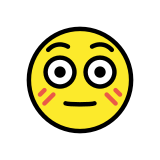 Flushed face - OpenMoji