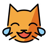 Cat with tears of joy - OpenMoji