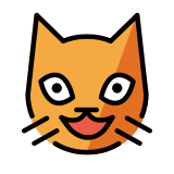 Grinning cat - OpenMoji