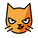 Cat with wry smile - OpenMoji