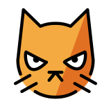 Pouting cat - OpenMoji