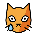 Crying cat - OpenMoji