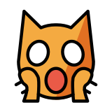 Weary cat - OpenMoji
