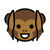 Hear-no-evil monkey - OpenMoji