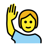 Person raising hand - OpenMoji