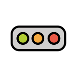 Horizontal traffic light - OpenMoji