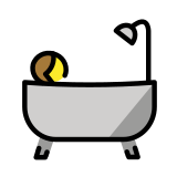 Person taking bath - OpenMoji