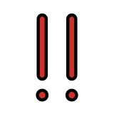 Double exclamation mark - OpenMoji