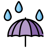 Umbrella with rain drops - OpenMoji