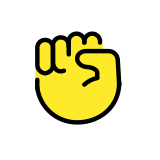 Raised fist - OpenMoji
