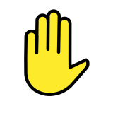 Raised hand - OpenMoji