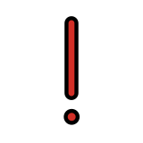 Red exclamation mark - OpenMoji