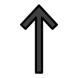 Up arrow - OpenMoji