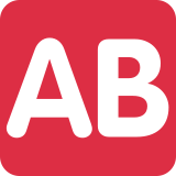 AB button (blood type) - Twitter / X