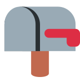 Closed mailbox with lowered flag - Twitter / X