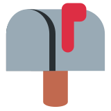 Closed mailbox with raised flag - Twitter / X