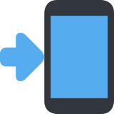 Mobile phone with arrow - Twitter / X