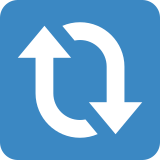 Clockwise vertical arrows - Twitter / X