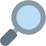 Magnifying glass tilted right - Twitter / X