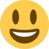 Grinning face with big eyes - Twitter / X