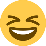 Grinning squinting face - Twitter / X