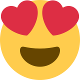 Smiling face with heart-eyes - Twitter / X
