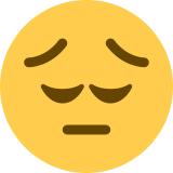 Pensive face - Twitter / X