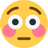 Flushed face - Twitter / X