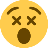 Face with crossed-out eyes - Twitter / X