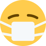 Face with medical mask - Twitter / X