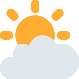 Sun behind cloud - Twitter / X