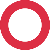 Hollow red circle - Twitter / X