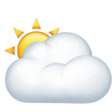 sun behind large cloud