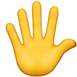 Raised hand with fingers splayed Emoji