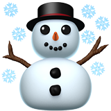 Snowman snowflake emoji