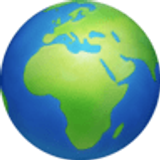 Globe showing Europe-Africa - Facebook