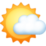 Sun behind small cloud - Facebook