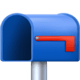 Open mailbox with lowered flag - Facebook