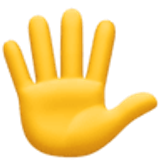 Hand with fingers splayed - Facebook