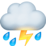 Cloud with lightning and rain - Facebook