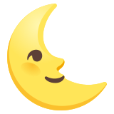Last quarter moon face - Noto Color Emoji