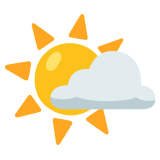 Sun behind small cloud - Noto Color Emoji