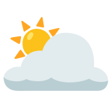 Sun behind large cloud - Noto Color Emoji