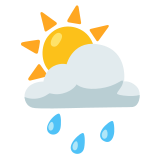 Sun behind rain cloud - Noto Color Emoji
