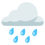Cloud with rain - Noto Color Emoji