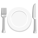 Fork and knife with plate - Noto Color Emoji