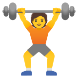 Person lifting weights - Noto Color Emoji