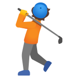 Person golfing - Noto Color Emoji